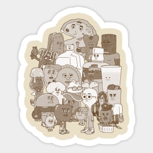 The Apple and Onion Gang Sticker